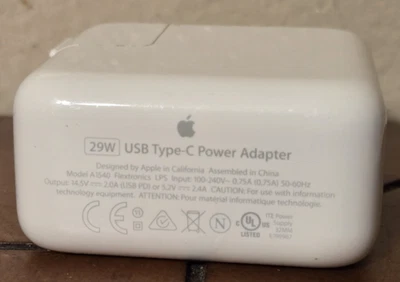 29W USB-C POWER ADAPTER - For MacBook 12" Retina A1534 2015, 2016, 2017 - Image 1 of 4