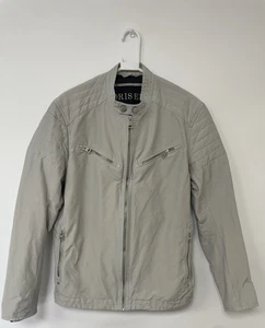 Idris Elba X Superdry The Director London Biker Jacket Cold Grey Size Large - Picture 1 of 20