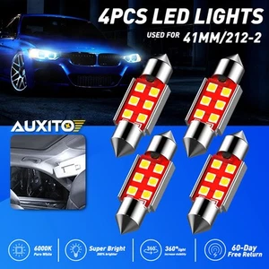 4x 41MM 42MM LED 6SMD Luz Interior Cúpula Mapa Matrícula Bombillas 6000K Blanco - Imagen 1 de 9