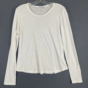 Standard James Perse T-Shirt Damen Größe 3 Weiß Baumwolle Langarmshirt - Bild 1 von 5