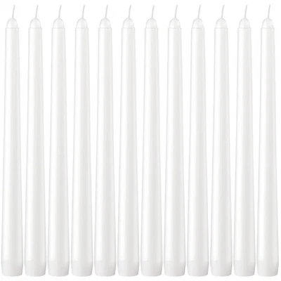 Dripless Taper Candles - Unscented White Candles Bulk Candle Sticks Long Burning - Image 1 of 4