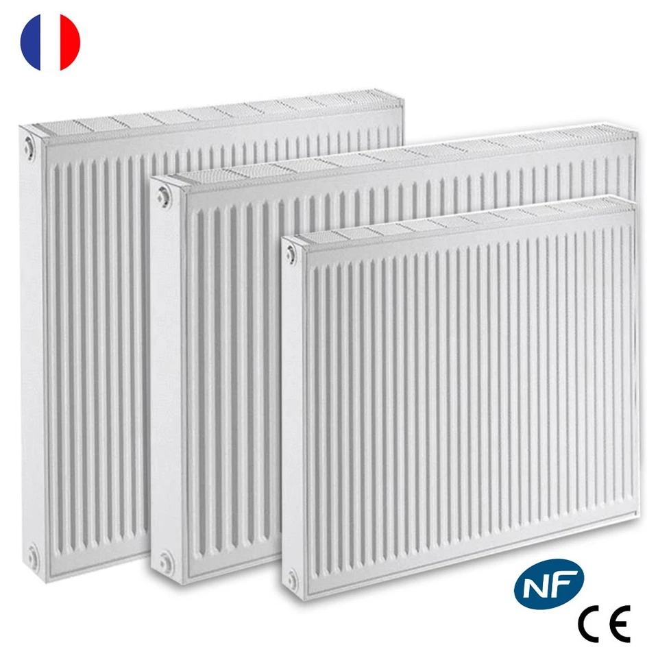 Radiateur eau chaude réversible Acier Blanc Type 22 Chauffage central DE DIETRI - Photo 1/4