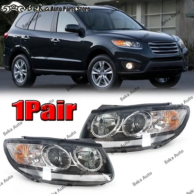 LH&RH side For Hyundai Santa Fe 2007 2008-2012 Front Bumper HeadLight Halogen - image 1 of 4