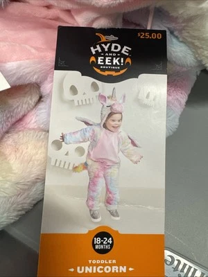 Plush Toddler Unicorn Costume Halloween Costume Jumpsuit 18-24M Hyde & EEK - Image 1 of 4