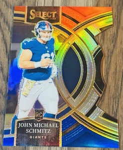 2023 Panini Select John Michael Schmitz #168 Red & Blue Prizm Die-Cut (RC) - Foto 1 di 2