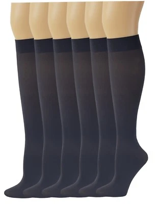 6 Pairs Womens Soft Premium Stretchy Trouser Socks Knee High Queen *Choose Color - Image 1 of 4