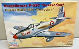 New Sealed Airplane Model Kit 1/72 Bell P-63C KINGCOBRA Fighter - Picture 1 of 4