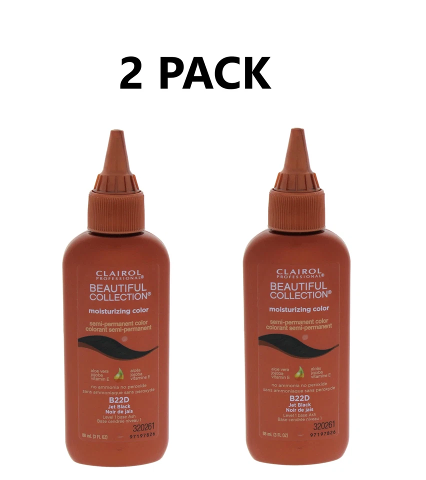 Clairol Professional Semi-permanent Hair Color Jet Black 3 Oz