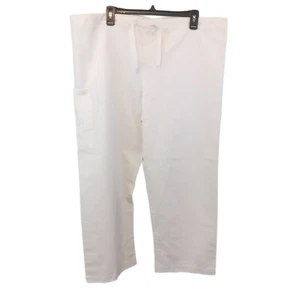 Fundamentals by White Swan Medical Scrubs vita bianca elastica unisex taglia media - Foto 1 di 9