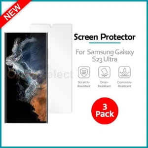 3-Pack LCD Clear HD Hydrogel Film Screen Protector for Samsung Galaxy S23 Ultra - Picture 1 of 4