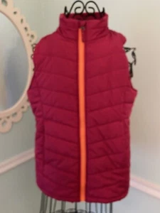 Land’s End Kid’s PINK and ORANGE Puffer Vest SIZE MEDIUM (10-12) - Picture 1 of 5
