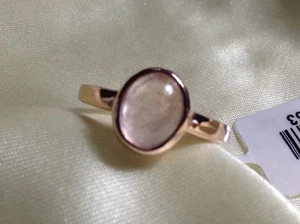 2.25 Ct, Morganite Ring, Solitaire, Rose Gold Overlay Sterling Silver, Size P - Picture 1 of 5
