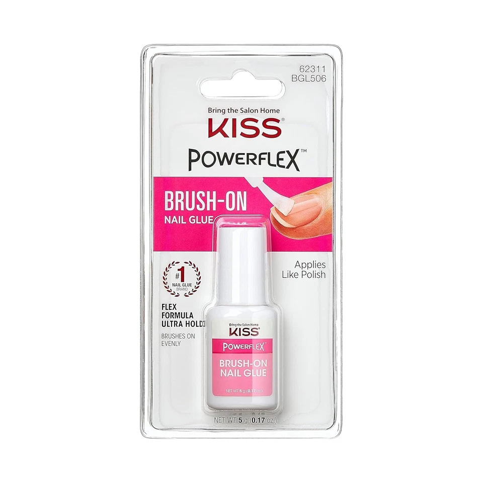 Kiss Powerflex Brush-on Nail Glue 0.17 Oz 731509623116