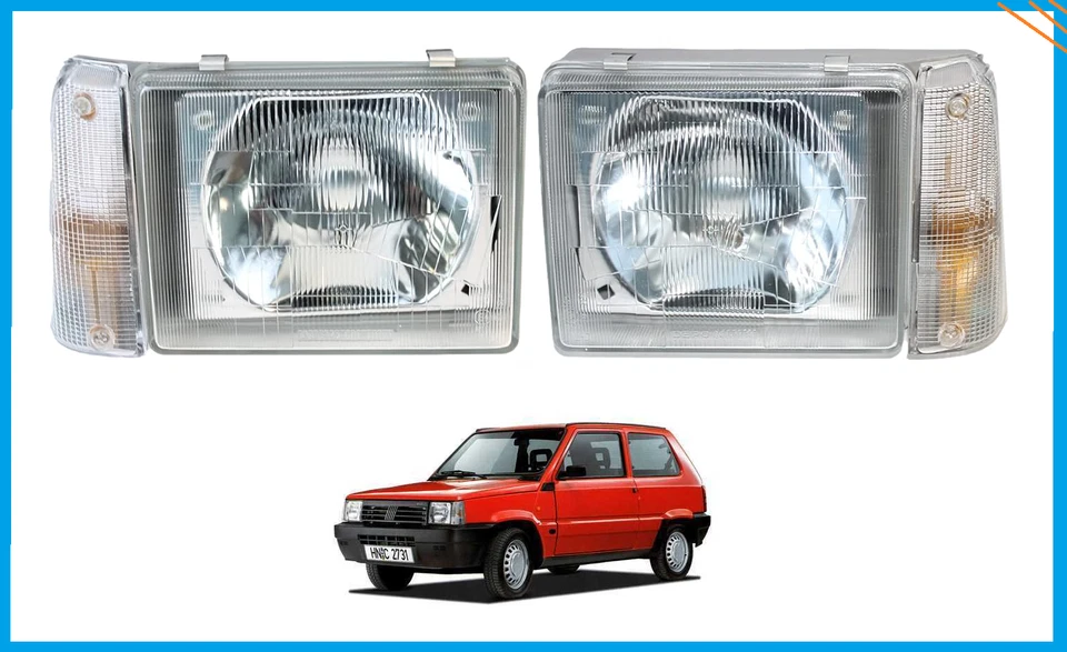 Coppia Fari Proiettore Anteriore Sx e Dx per PANDA 141 dal 1986 al 2003 F/Bianco - Immagine 1 di 1