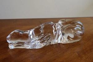 Waterford Crystal Stalking Panther Jaguar Cougar Puma Big Cat Figurine Statue - Picture 1 of 14