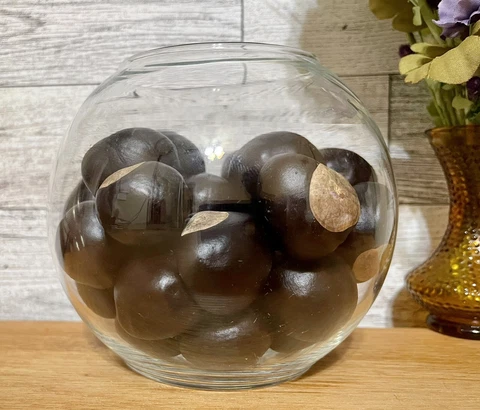 8” VINTAGE LIBBEY SPHERE GLOBE GLASS W/BUCKEYES, OHIO ST. MASCOT Cover