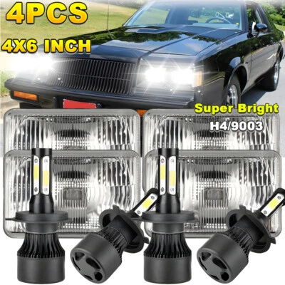 Faros LED 4X6" luces altas-bajas A+ para Buick Regal Grand National 1984-1987 Foto 1 de 4