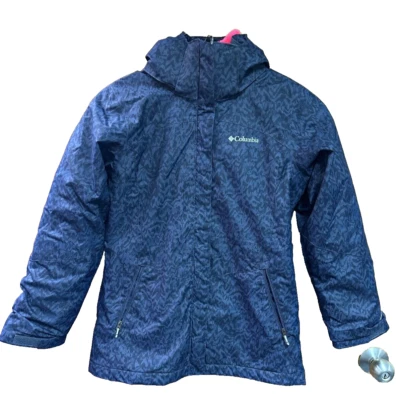 Youth Columbia Interchange L(14-16)Camo BLue Ski Jacket with Red Fur Lining - Image 1 of 4