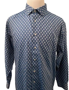 Paul Fredrick Oberhemd 2XL Herren 18x33 blau klassische Passform 100% Baumwolle zweilagig - Bild 1 von 13