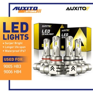 AUXITO 9005 & 9006 LED Headlight Head Lamp Kit High Low Beam White 40000LM X4 - Picture 1 of 14