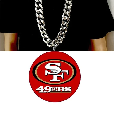 New Big Chain San Francisco 49ers Large Fan 8" Pendant Necklace Gift D32 Cover