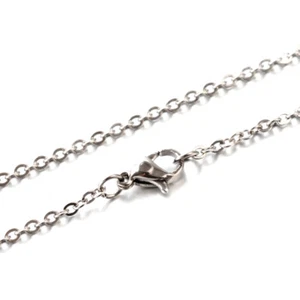 10 Strand 304 Stainless Steel Cable Chain Necklaces For DIY Jewelry Making 17.7" - Picture 1 of 8