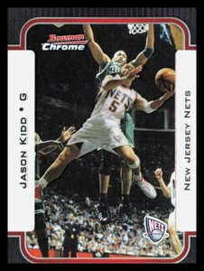 2003-04 Bowman Chrome Refractors Jason Kidd 24/300 New Jersey Nets #80 - Imagen 1 de 2