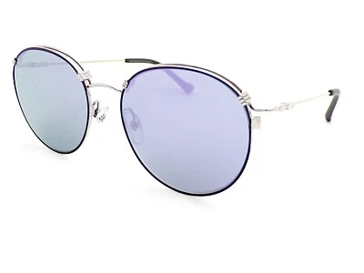 Adidas Occhiali da Sole Nero Opaco Argento Cromo/Argento Specchio Lenti AOM013 - Immagine 1 di 4