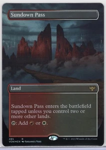 1x Sundown Pass *Borderless Foil* - Innistrad: Crimson Vow - Near Mint - Imagen 1 de 1
