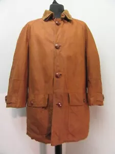 VINTAGE BURBERRYS LEATHER TRENCH COAT DUSTER JACKET SIZE 39.5" OR UK M - Picture 1 of 24