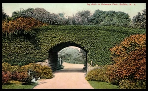 Ivy Arch im Delaware Park Buffalo New York Litho-Chrom geteilte Postkarte - Bild 1 von 2