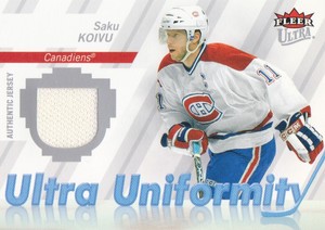 2007-08 Fleer Ultra Hockey Uniformity JERSEY Saku Koivu