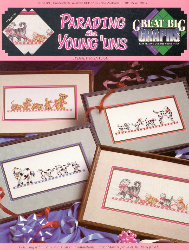 Parading the Young 'uns Cross Stitch Book - Great Big Graphs - Dalmatians Cats - Image 1 of 1
