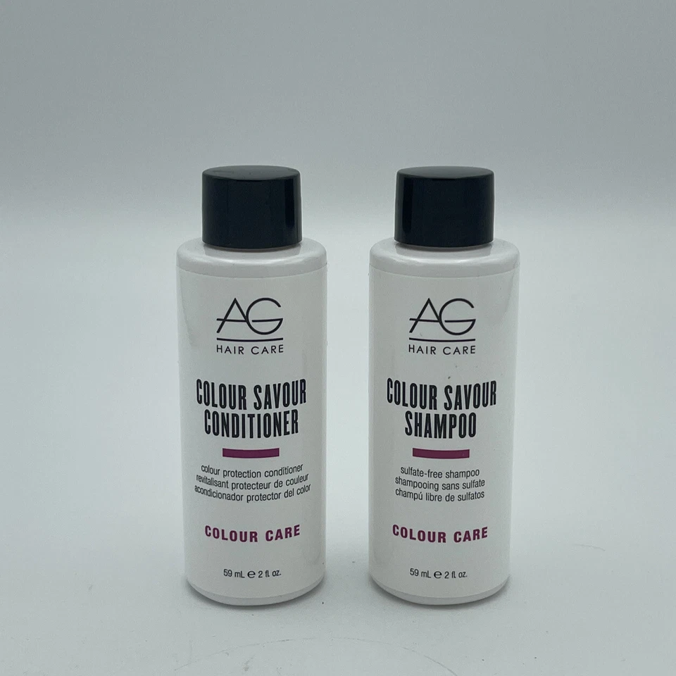 AG Hair COLOUR SAVOUR Shampoo & Conditioner 2 oz Duo Set Color Protection Travel - Image 1 of 1