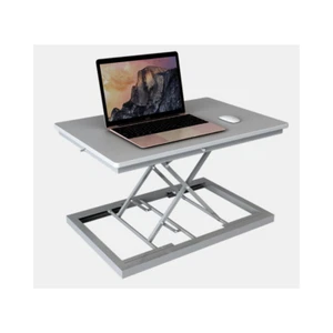 Adjustable Height Sit Stand Gray Ergonomic Desk Monitor Riser Converter - Picture 1 of 5