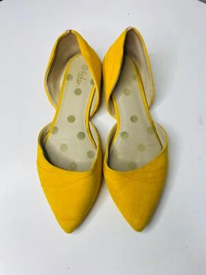 Boden туфли женщин 39,5 Henrietta замши вкратце носок D'Orsay плоскостях желтый - Изображение 1 из 4