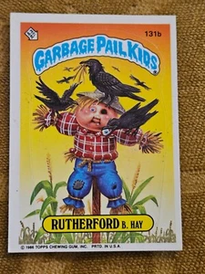 1986 Topps Garbage Pail Kids Card Rutherford B. Hay 131b - Picture 1 of 7