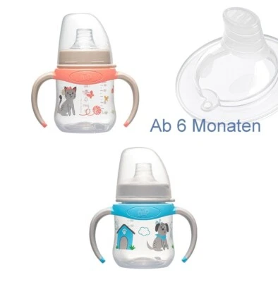 Nip Kinder Trinkflasche Cup 150ml PP mit Griffen & 6m+ Silikon Tülle - Bild 1 von 3