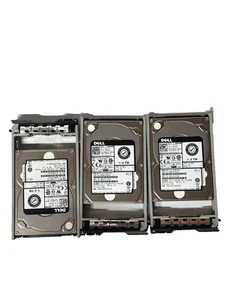 3 X Dell PowerEdge 1.2TB 10k SAS Hot-Plug Hard Drive HDD 089D42 In Caddy - Picture 1 of 3