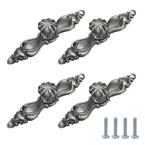 4 Pcs Vintage Knobs Drawer Pulls Metal Decorative Home Knobs with Mounting Sc... - Picture 1 of 4