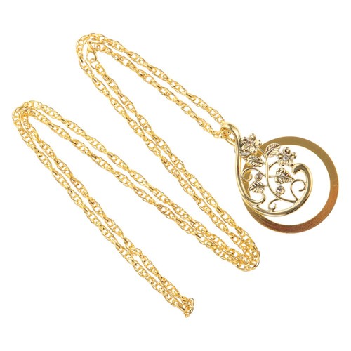 VETEMENTS Collana con lente di ingrandimento Miss ciondolo abbigliamento floreale per donna vetro