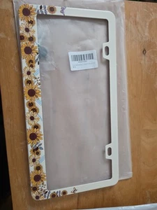 Sunflower License Plate Frame - Foto 1 di 4