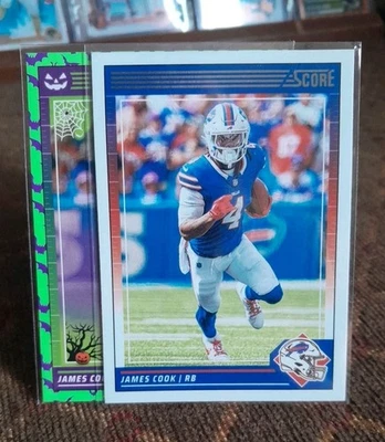 2024 Score - James Cook #29 Base + Green Bats Free - Image 1 of 3