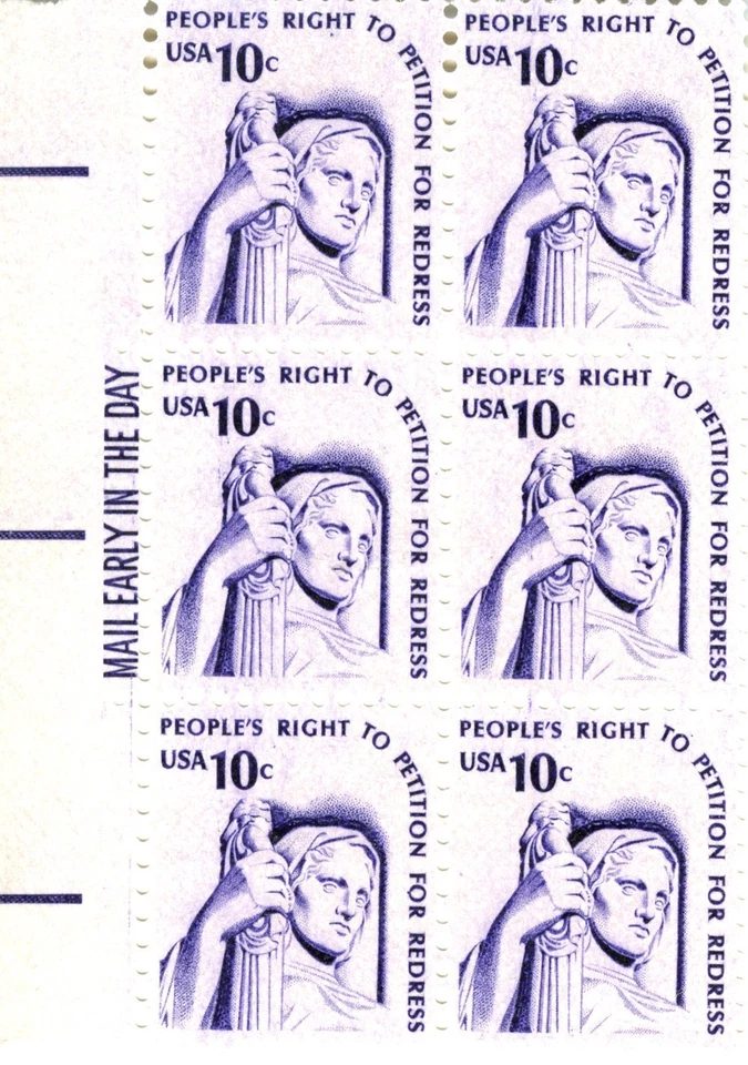 SC# 1592 - 10¢ 1977 Justice - Americana Series - Dull Gum - MEB of 6 - Mint NH - Image 1 of 1