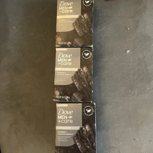 3 Pk Dove Men Care Exfoliate Charcoal Clove Cleansing Bar Soaps Set Lot 5 oz - Picture 1 of 1
