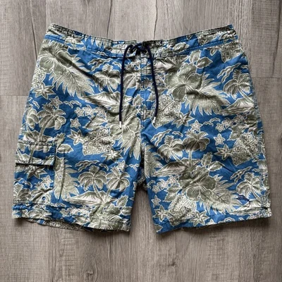 Tommy Bahama Tropical Boardshorts Hombres Talla XXL Azul y Verde Bañador Baúl Shorts Foto 1 de 4