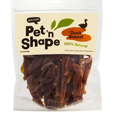 Golosinas cecinas de pechuga de pato Pet 'n Shape para perros (1 lb) Foto 1 de 4