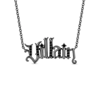 Collar Zales Disney Encantado Diamantes Negros Esterlina Villano AGOTADO RARO Foto 1 de 3
