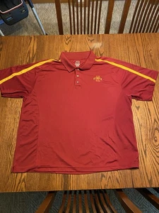 Iowa State Cyclones 4xl Campus Short Sleeve Polo Shirt Men’s EUC Football - Picture 1 of 5