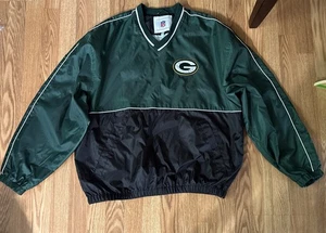NFL Green Bay Packers Pullover Windbreaker Jacket LARGE - Picture 1 of 7